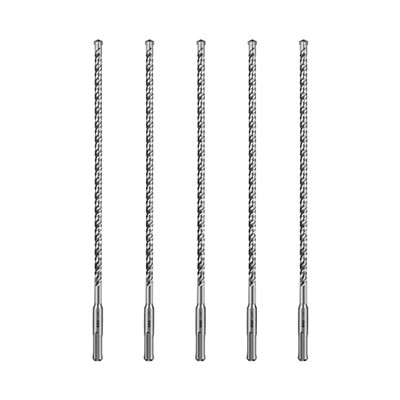 SALI 5PCS 5/16"*12" SDS Plus -pyörivä vasaraporanterä Betoniporanteräsarja Cross-Type Double Thread Carbide -materiaali sopii betonille, tiilelle, sementtiseinille, kivelle, vasaraporanterät betonille